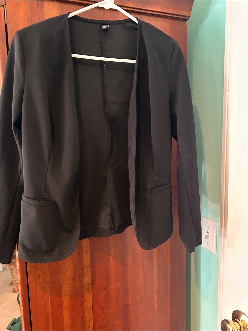 SHEIN Black Open-Front Women's Blazer Jacket